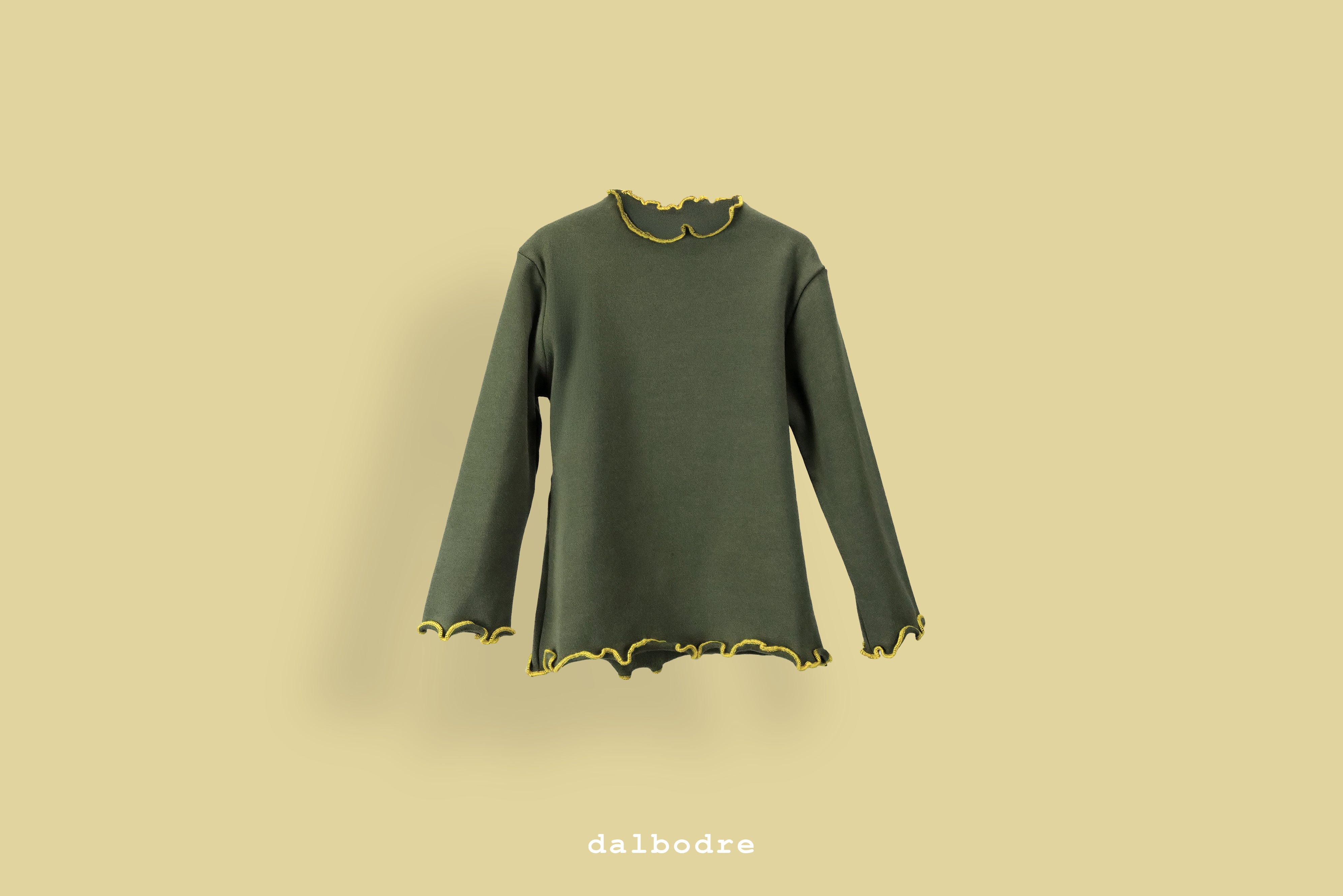 Olive Knit Long Sleeve Top