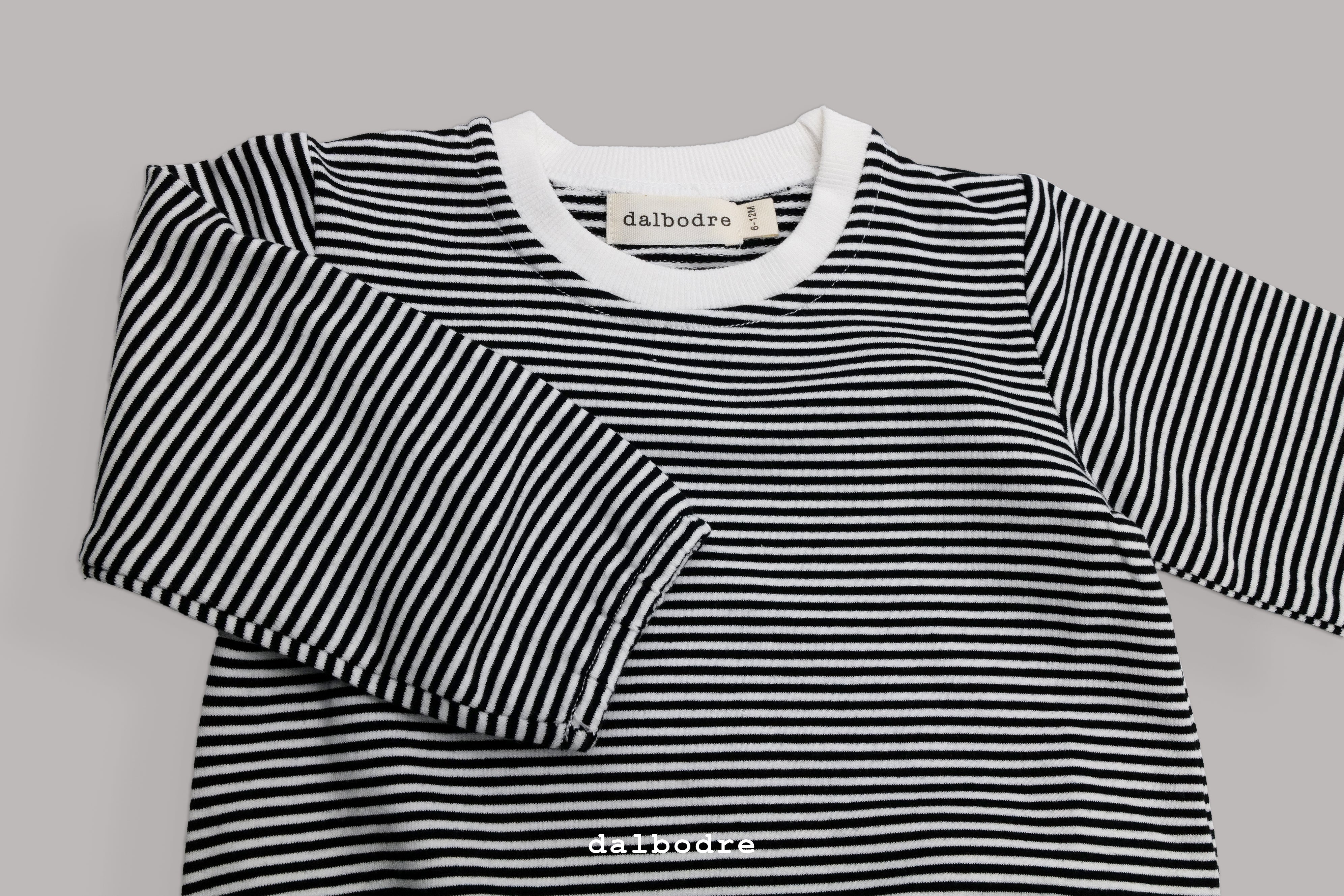 Striped Serenity Bodysuit and Bonnet Set