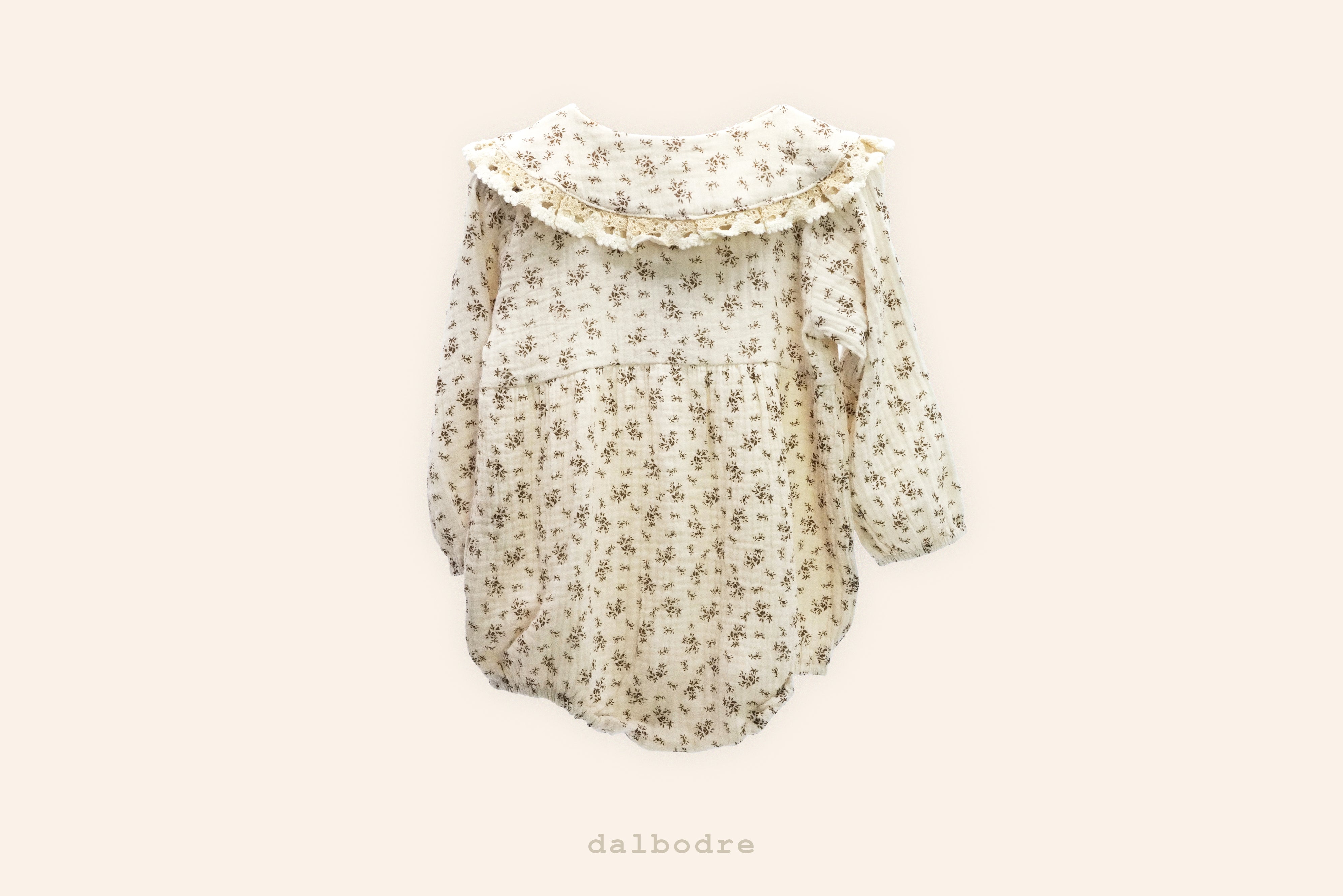 Vintage Lace Romper & Bonnet Set