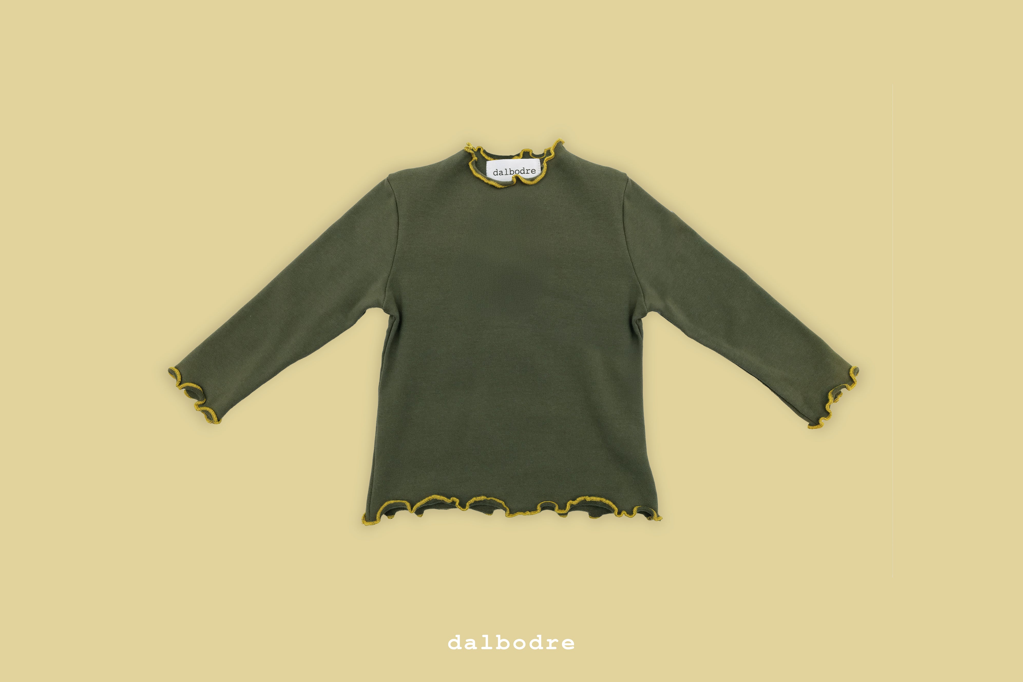 Olive Knit Long Sleeve Top