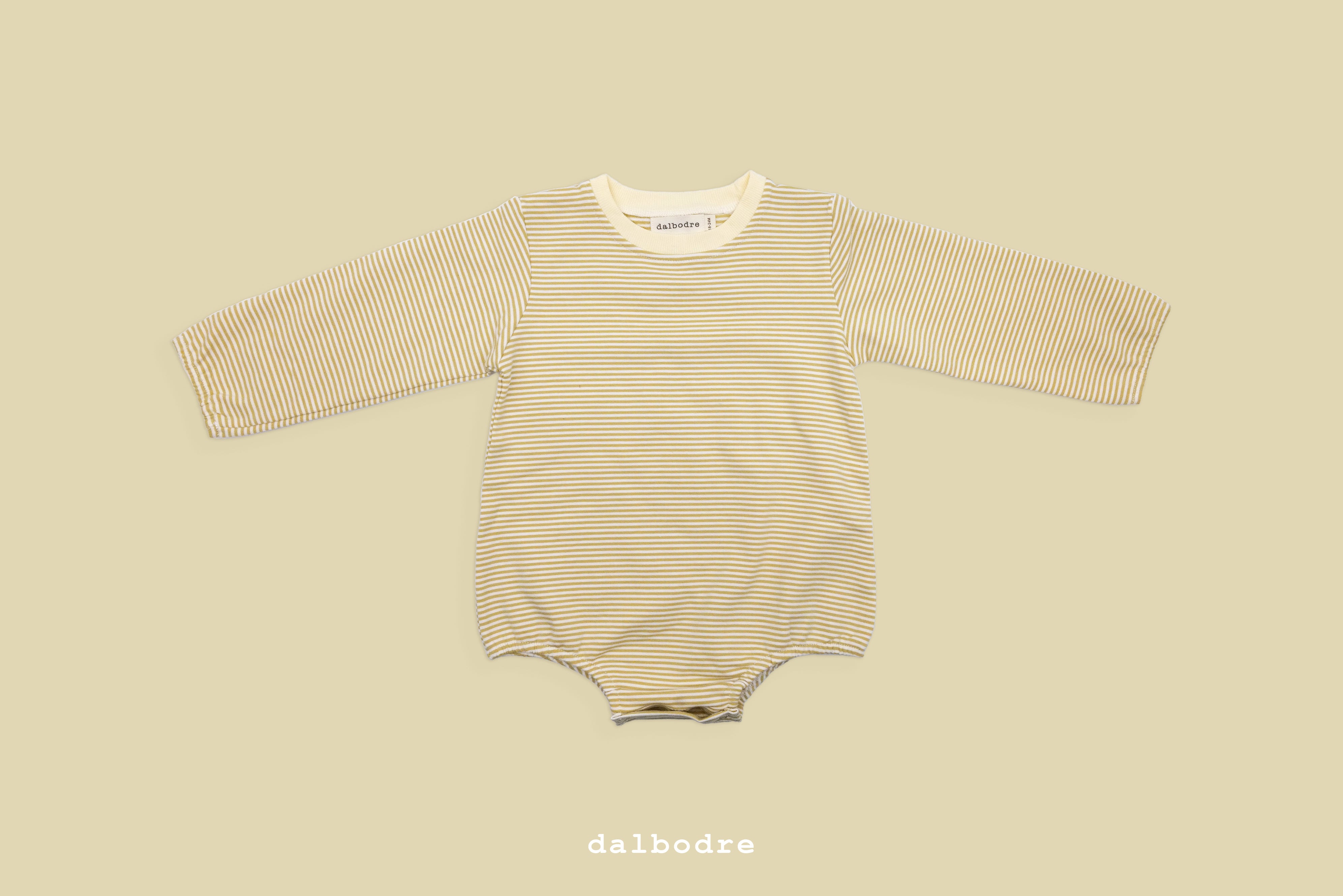 Striped Serenity Bodysuit and Bonnet Set