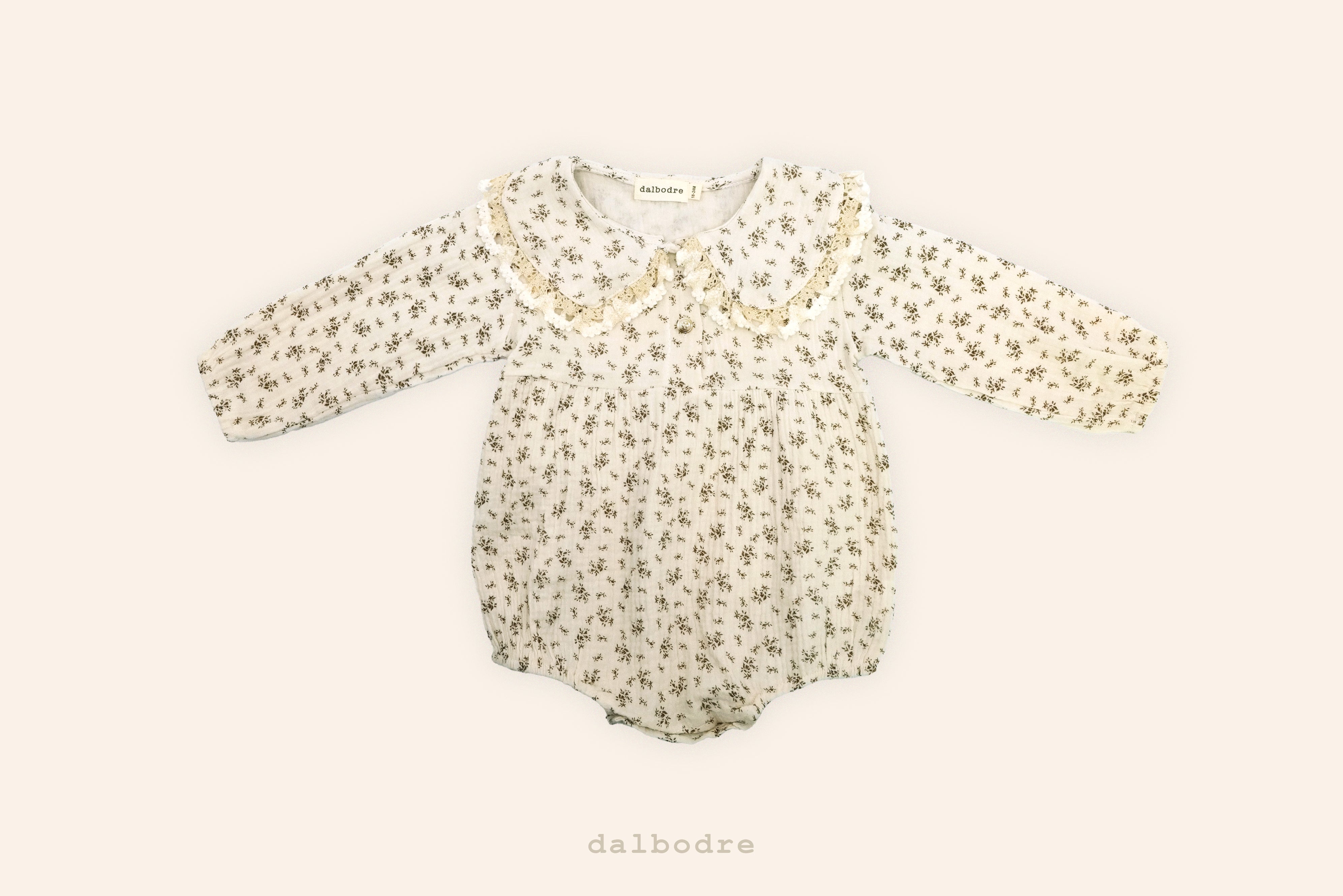 Vintage Lace Romper & Bonnet Set