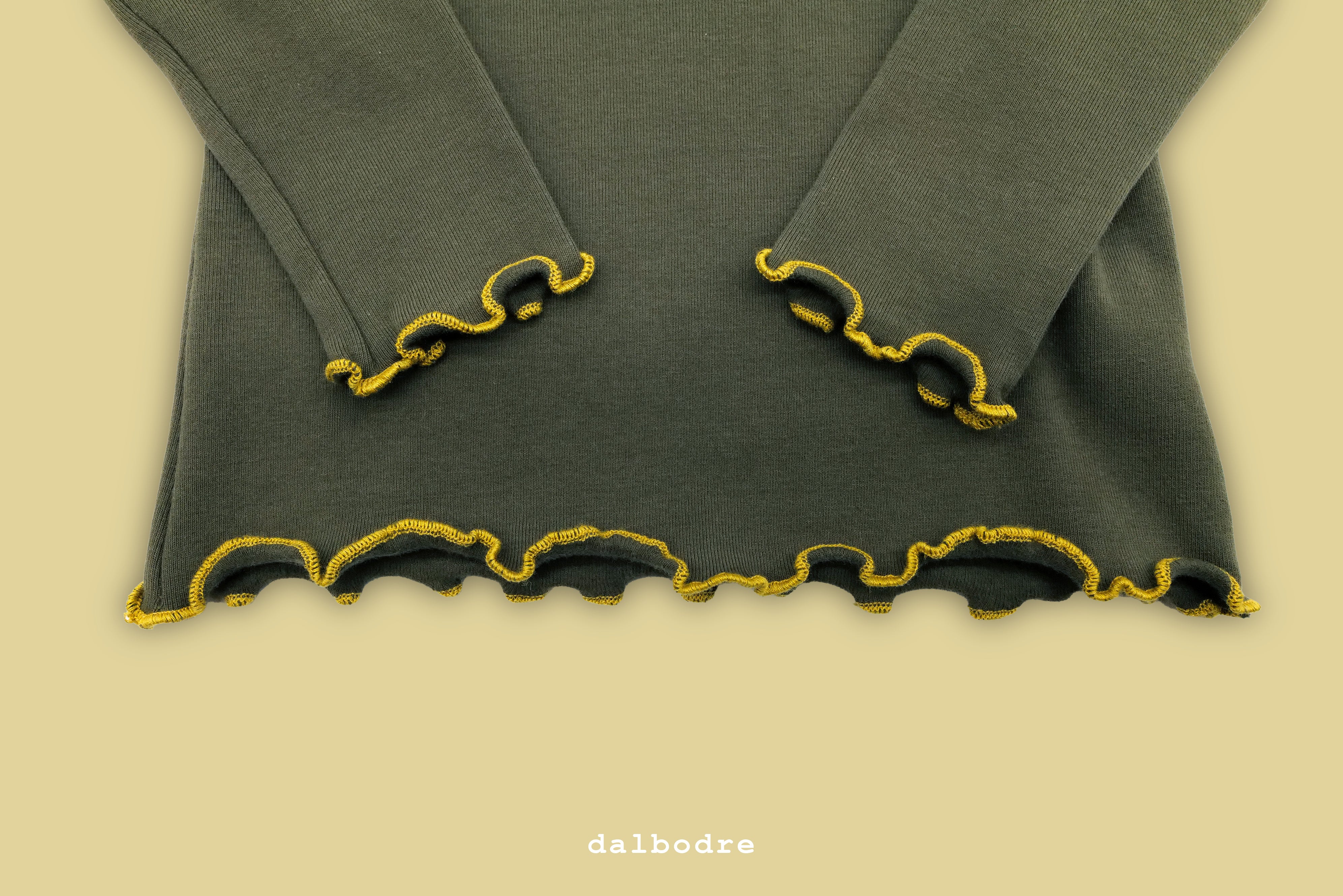 Olive Knit Long Sleeve Top