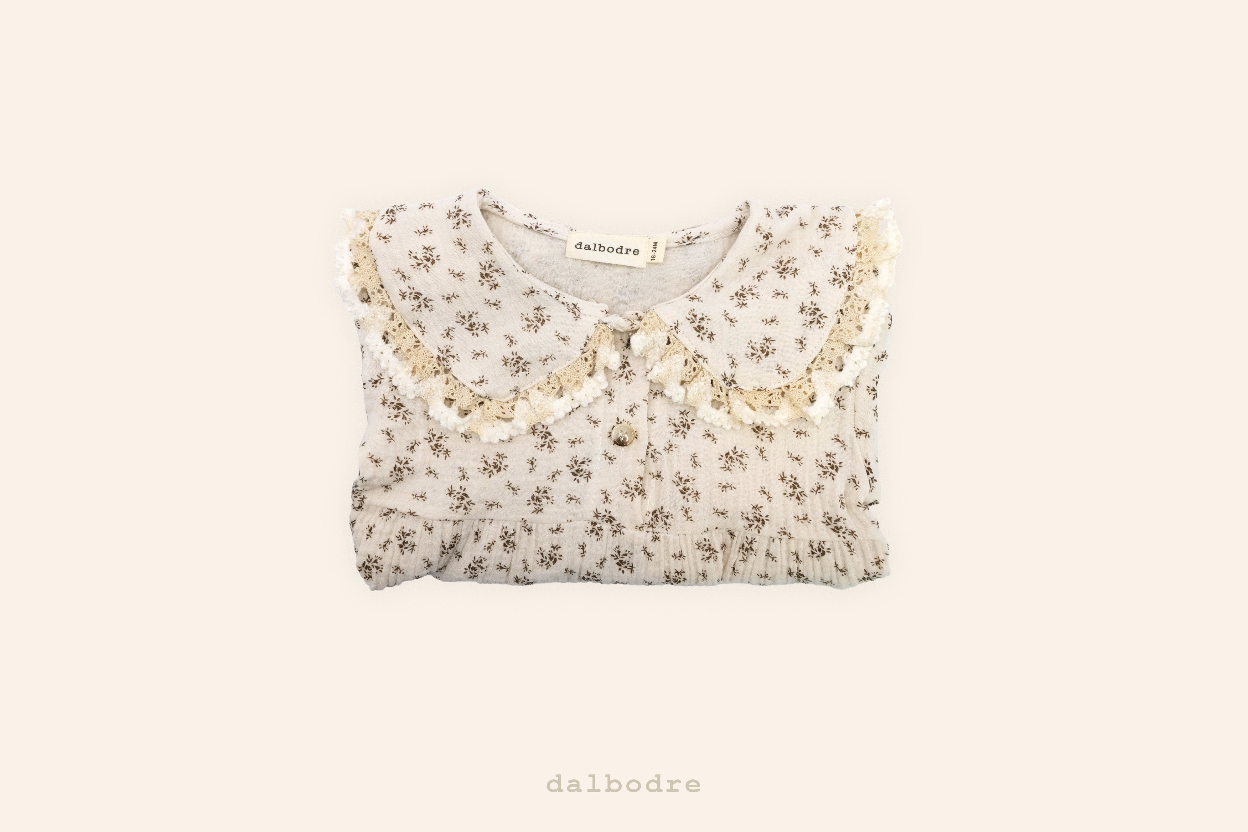 Vintage Lace Romper & Bonnet Set