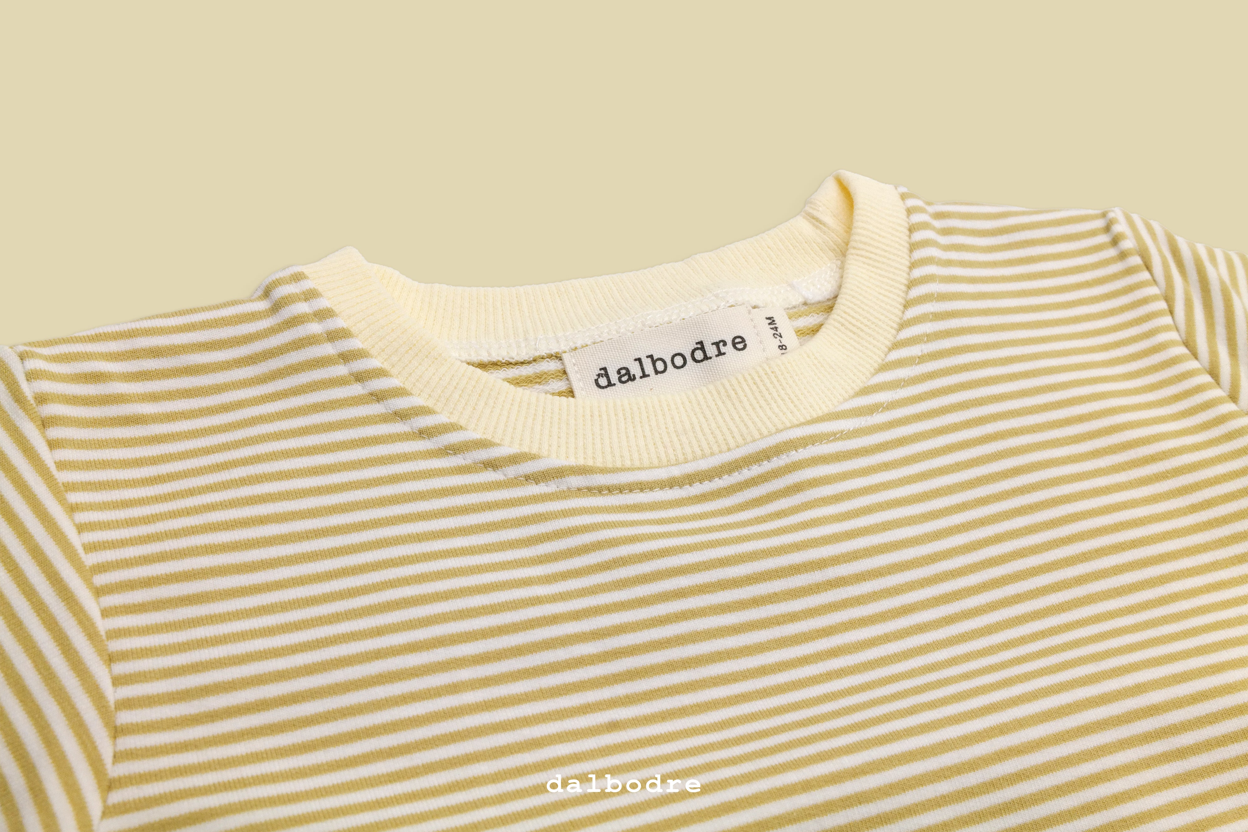 Striped Serenity Bodysuit and Bonnet Set