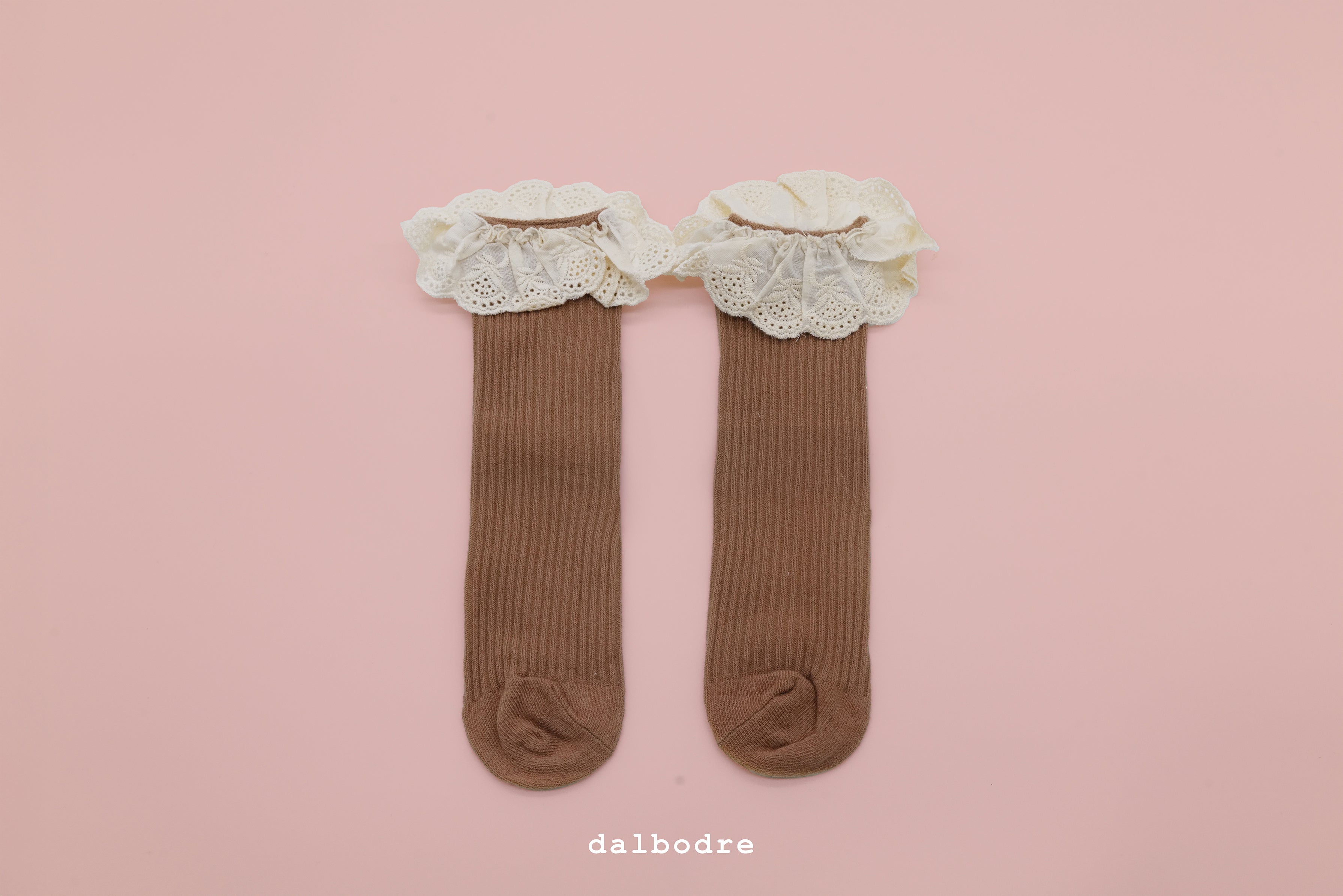 Lace-Trim Ribbed Socks set of 4