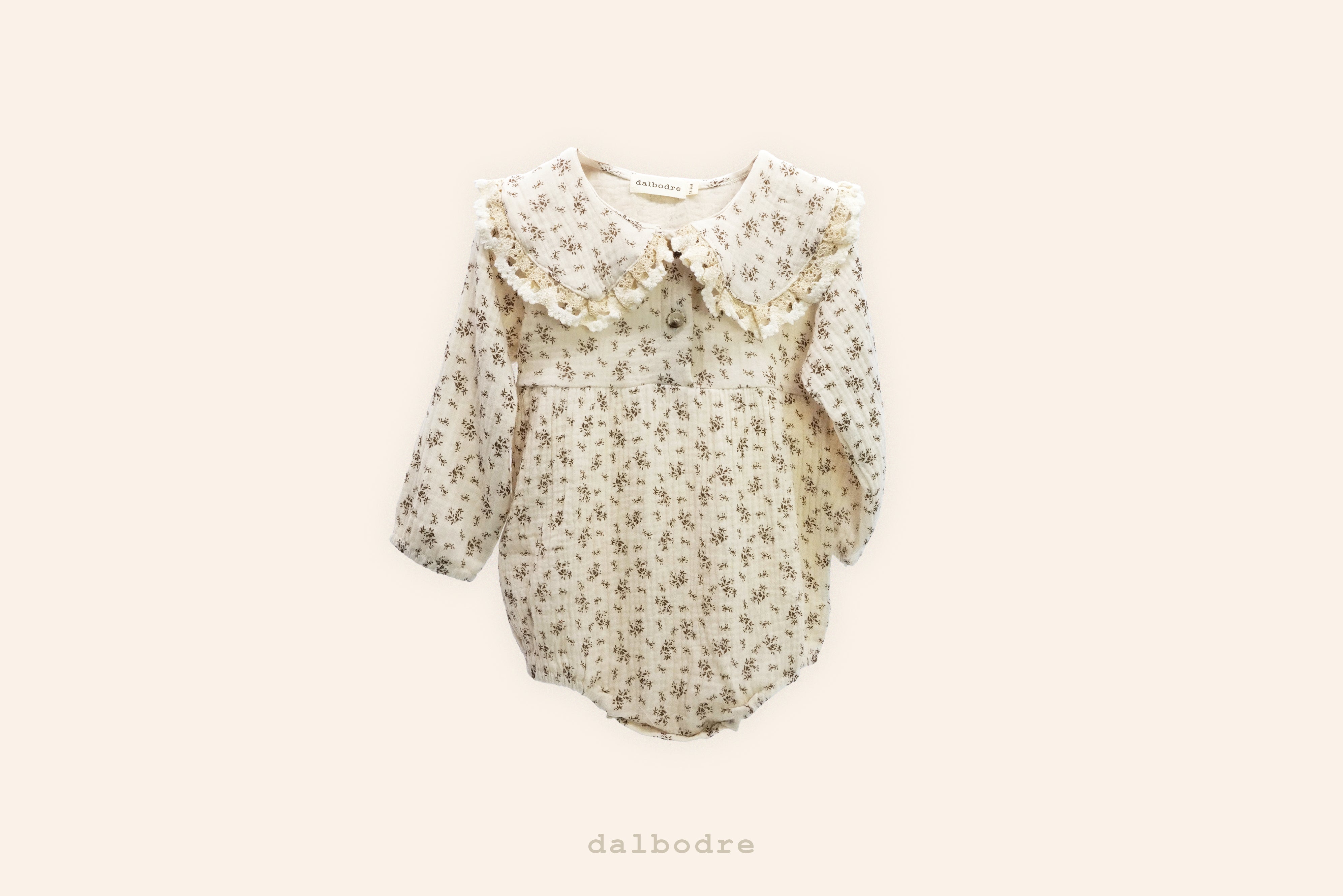 Vintage Lace Romper & Bonnet Set